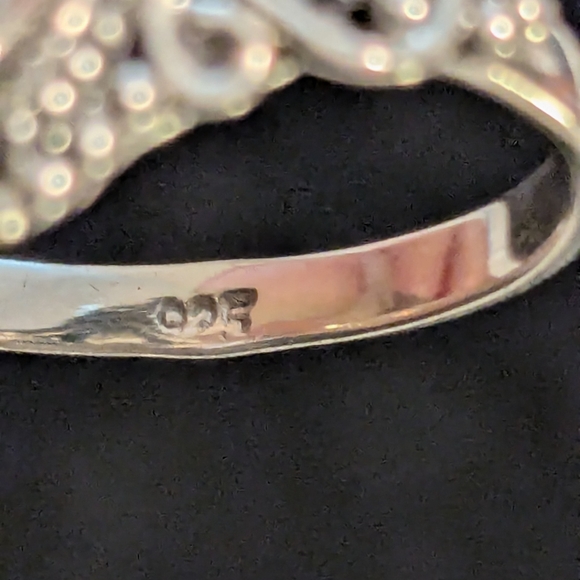 Geniune 925 Sterling Silver Citrine Ring Size 11 - Picture 6 of 10